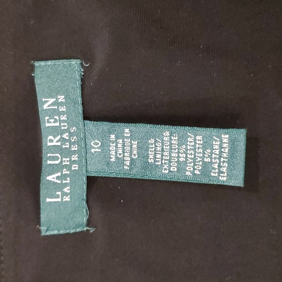 Womens Lauren Ralph Lauren black ruched midi dress size 10 - Picture 4 of 4